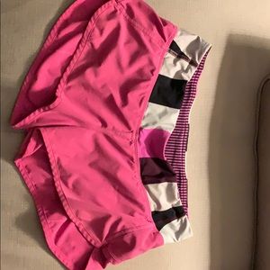 Lululemon pink run times shorts size 6